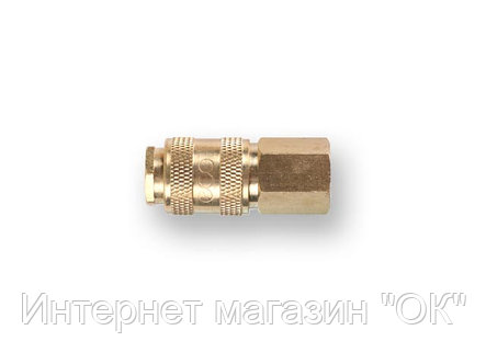 Быстросъемное соединение 1/4" ("мама") х внутр. резьба (латунь) ECO, фото 2