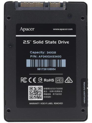 SSD-накопитель Apacer Panther AS350 AP240GAS340G-1 240 ГБ - фото 3 - id-p93055182