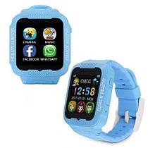 Умные детские часы-телефон с камерой, GPS-трекером и сенсорным экраном Smart Watch K3 (Голубой)