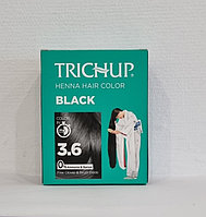 Краска для волос Тричап на основе хны Black (черный)  6 пак. по 10гр.
