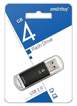 USB накопитель Smartbuy 4GB V-Cut Black
