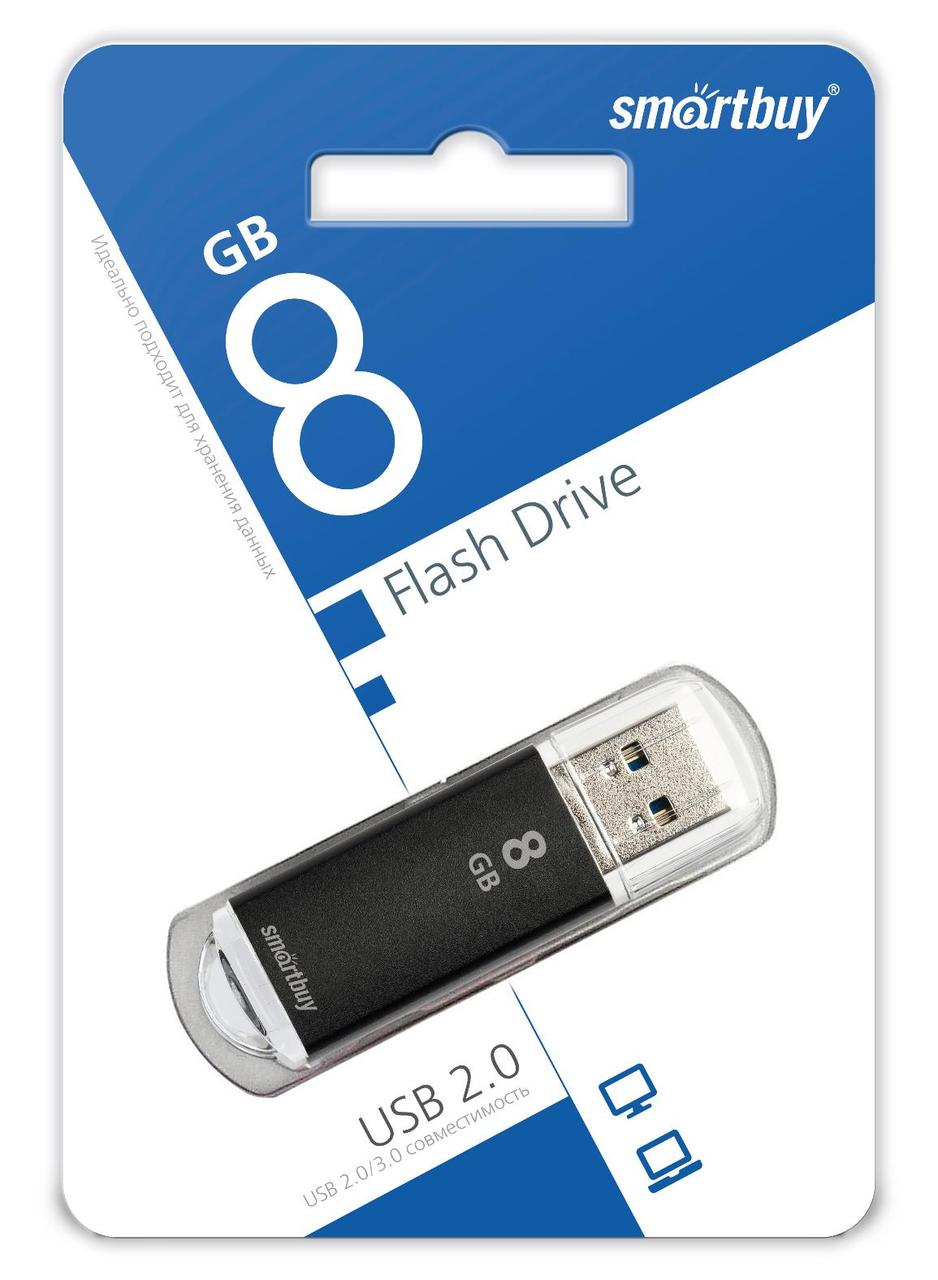 USB накопитель Smartbuy 8GB V-Cut Black, фото 1