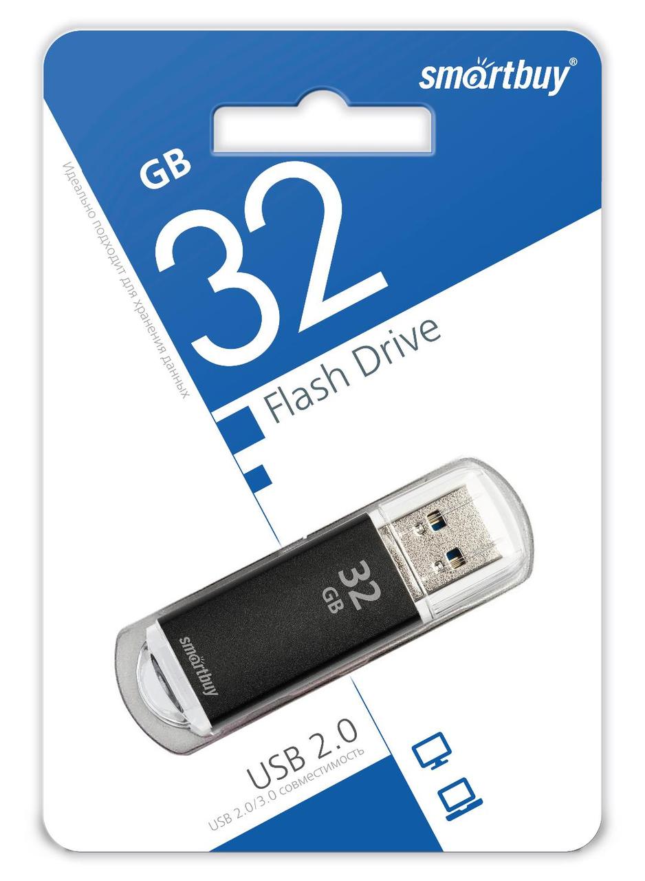 USB накопитель Smartbuy 32GB V-Cut Black - фото 1 - id-p93065616
