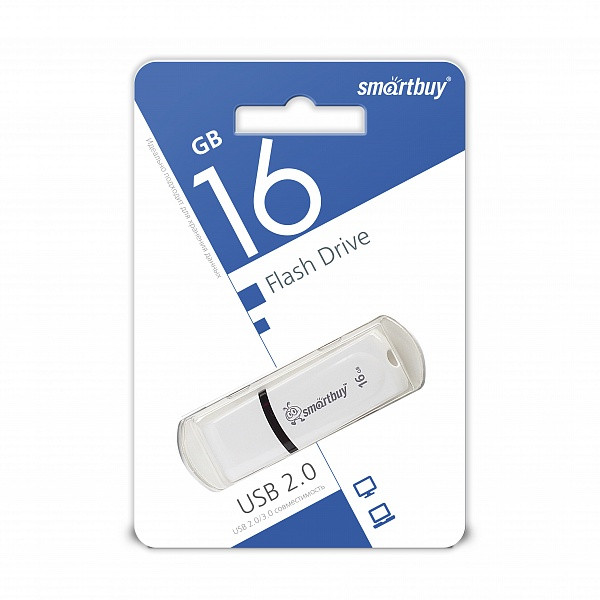USB-накопитель Smartbuy 16GB Paean series White
