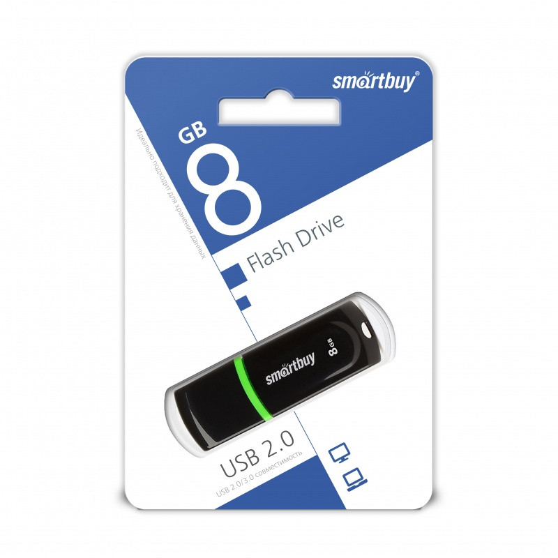 USB-накопитель Smartbuy 8GB Paean series Black, фото 1