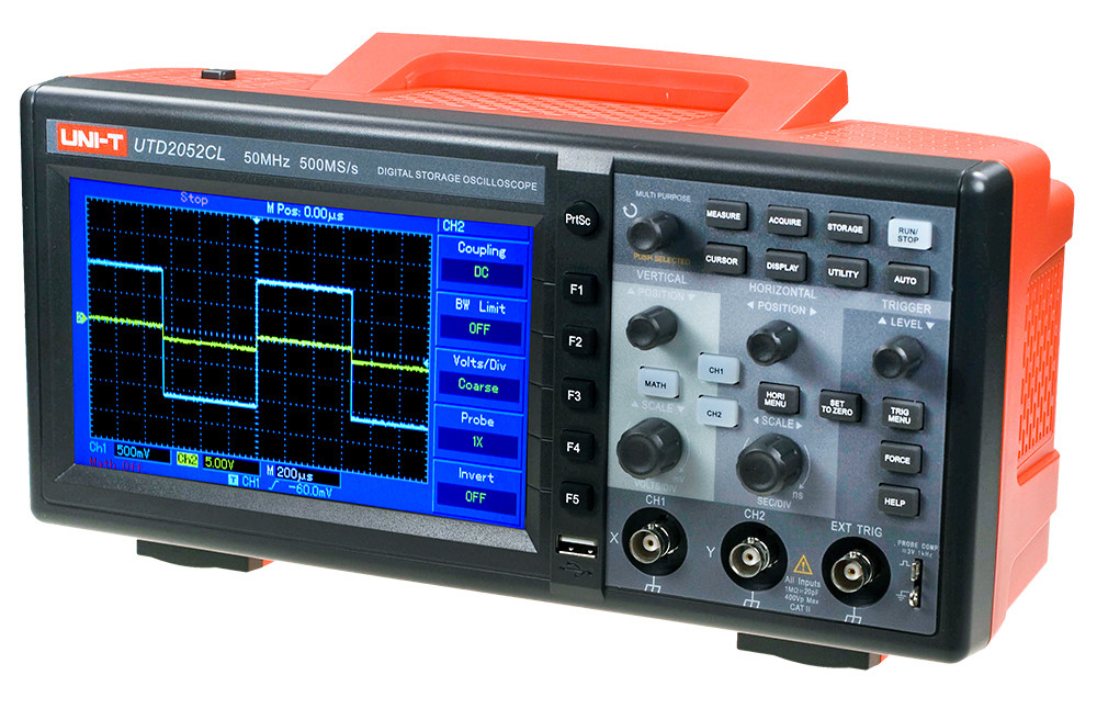 Осциллограф UTD2052CL цифровой 2 канала 50МГц 500Мв/с