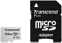 Transcend Карта памяти MicroSD 128GB Transcend TS128GUSD300S-A адаптер