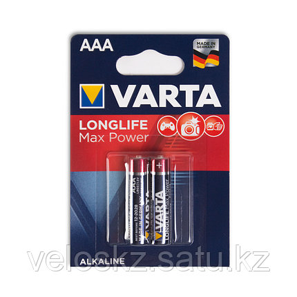 Varta Батарейки VARTA ААА LR03 Long Life Max Power 2шт, фото 2
