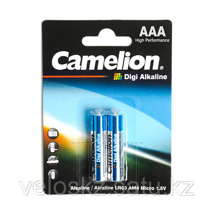 Батарейки CAMELION, ААА, LR03-BP2DG Digi Alkaline 2 шт. в блистере, фото 2