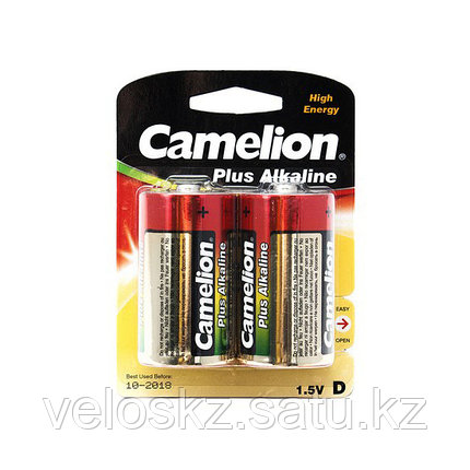 Camelion Батарейки CAMELION D LR20-BP2 Plus Alkaline 1.5V, 21000 mAh, 2 шт., Блистер, фото 2