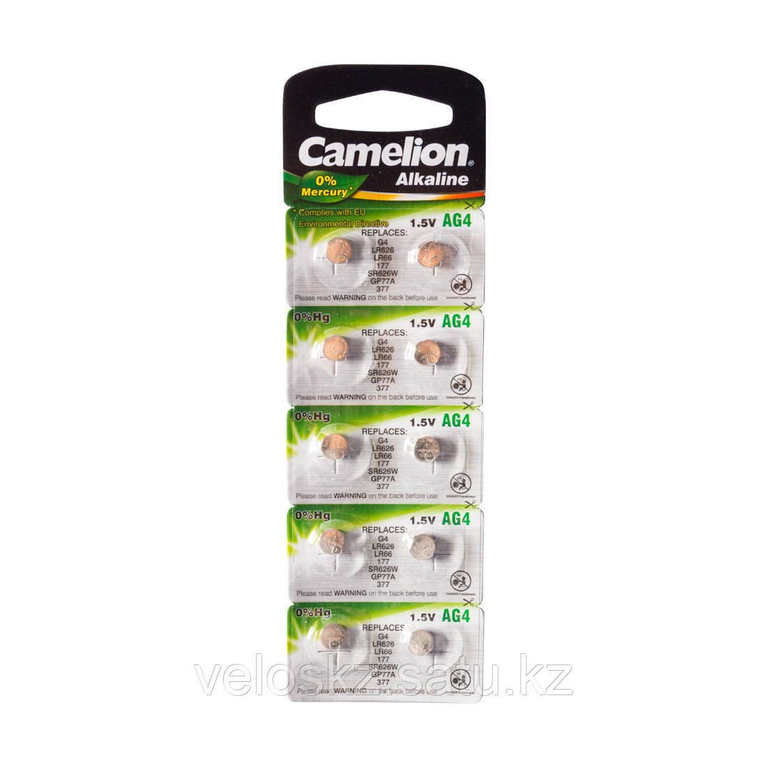 Camelion Батарейки CAMELION AG4-BP10 Alkaline AG4 1.5V, 0% Ртути, 10 шт., Блистер