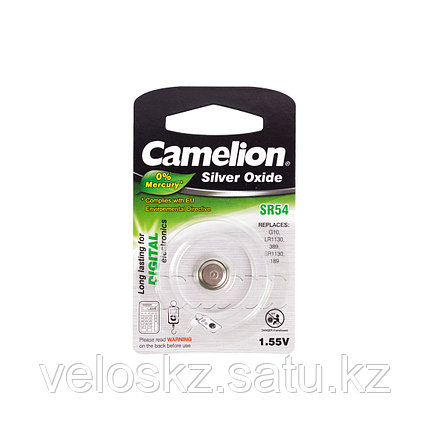 Батарейки,CAMELION, SR54-BP1 , Silver Oxide, 1.55V, 0% Ртути, 1 шт., Блистер, фото 2