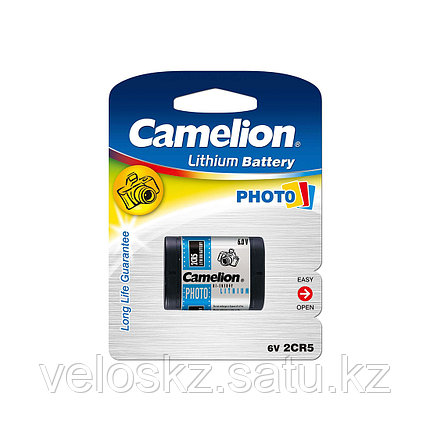 Батарейка CAMELION 2CR5-BP1 Lithium, 6V, 1 шт., Блистер, фото 2