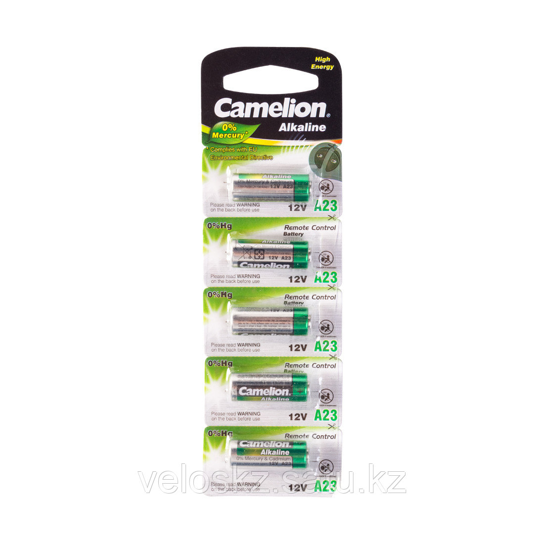 Батарейка CAMELION A23-BP5, 12V, 0% Hg (0% Ртути), 5 шт. в Блистере