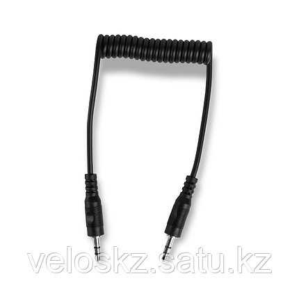iPower Кабель интерфейсный iPower, iAUX-B2, MINI JACK 3.5 - 3.5 мм, Пол. пакет, Пружинка, 80 cм Чёрный, фото 2
