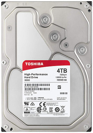 Жесткий диск HDD 4000 Gb TOSHIBA HDWE140UZSVA X300, 3.5", 128Mb, 7200rpm, фото 2
