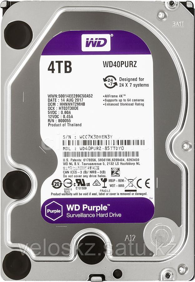 Western Digital (WD) Жесткий диск HDD 4000 Gb WD Purple WD40PURZ 64MB 5400RPM