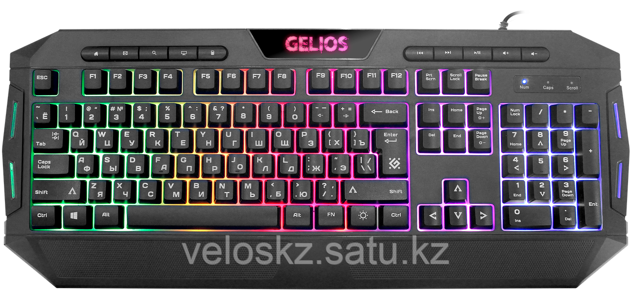 Клавиатура проводная Defender Gelios GK-174DL RU,радужная подсветка