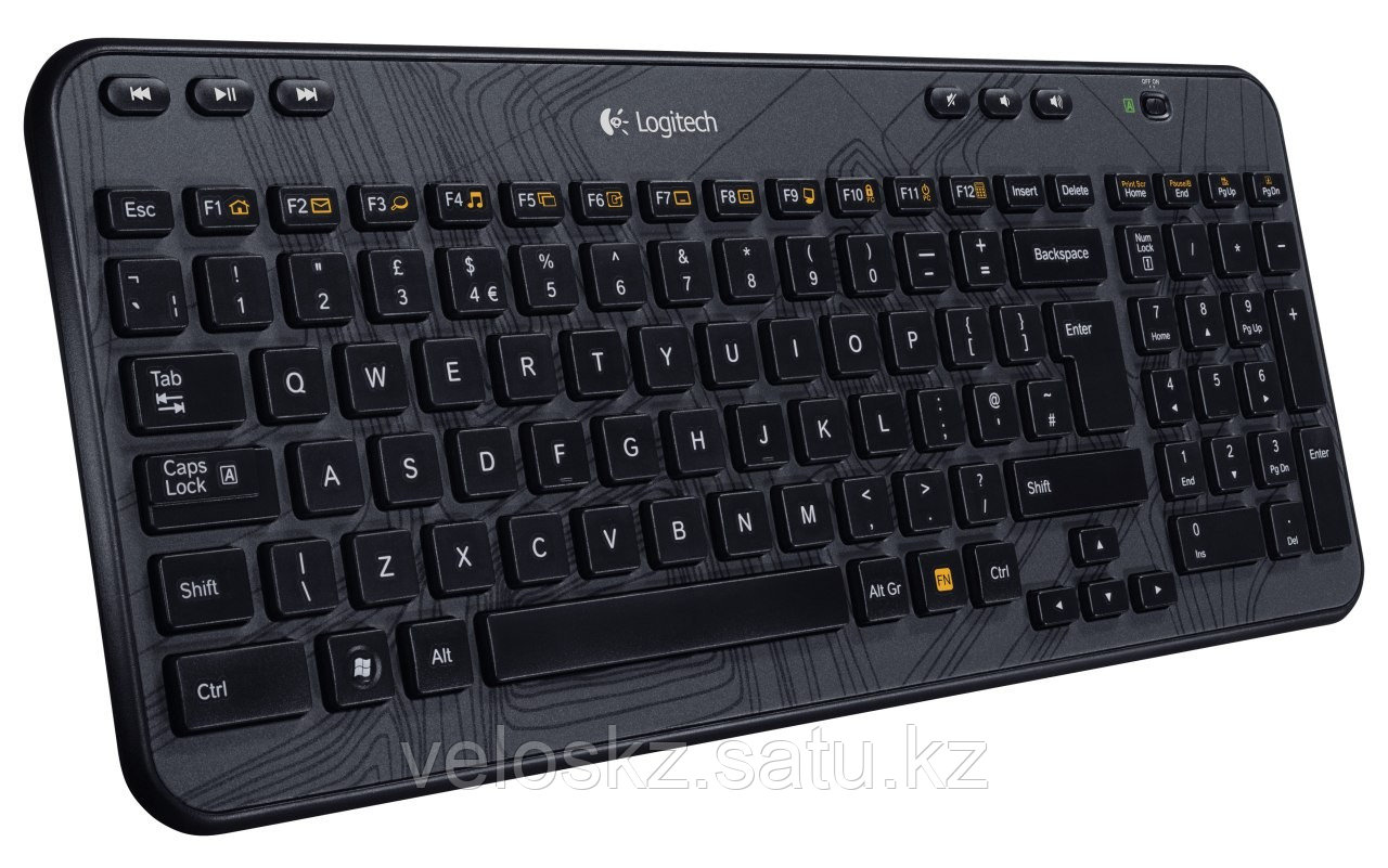 Logitech Клавиатура беспроводная Logitech K360 черный 920-003095