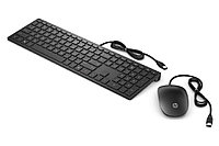 Клавиатура и мышь HP 4CE97AA Wired Keyboard and Mouse 400 Black USB