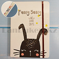 Блокнот в клеточку с Зайчиком Funny Bunny 21 на 14.5 белый