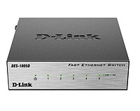 Коммутатор D-Link DES-1005D/O2B, 5 port 10/100 Mbit, Auto MDI/MDI-X, desktop
