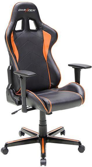 Кресло игровое компьютерное DXRacer Formula OH/FH08/NO, регулировка высоты, подлокотник,90 кг, Black-Orange