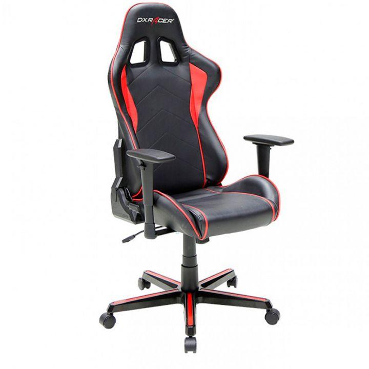 Кресло игровое компьютерное DXRacer Formula OH/FH08/NR, рег. высоты, подлокотник,90 кг, Black-Red