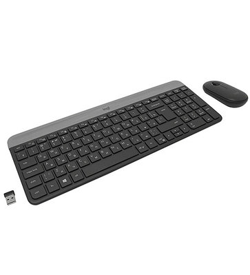 KeyBoard + mouse, USB, wireless, Logitech MK470 Wireless Combo, 2AAA/1AA, Graphit, (920-009206)