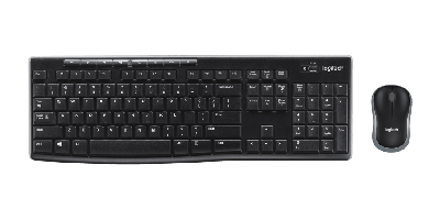 Беспроводная клавиатура и мышь Logitech MK270 черная