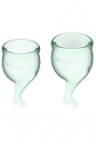 Набор менструальных чаш Satisfyer Feel secure Menstrual Cup (light green), фото 2