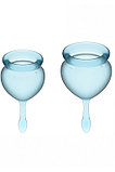 Набор менструальных чаш Satisfyer Feel good Menstrual Cup (light blue), фото 2