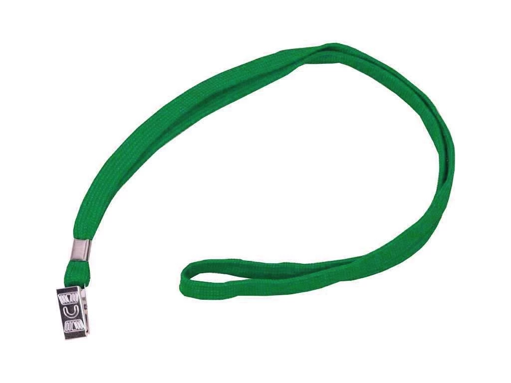 Шнурок для бейджа Kejea, металлический клип, длина 45 см, зеленый