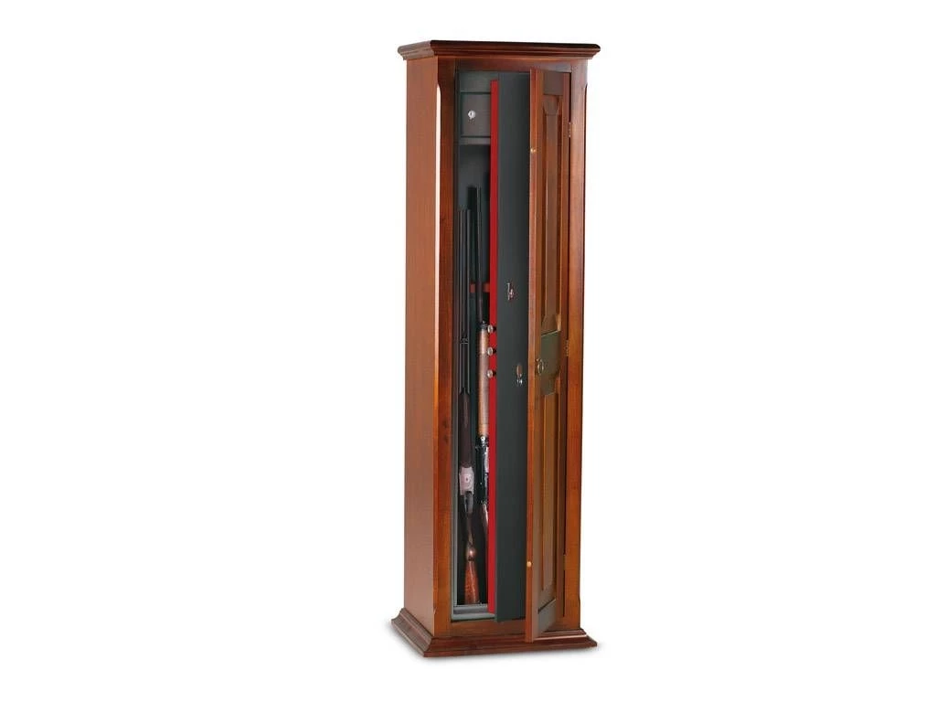 Сейф оружейный Technomax Home Safe HS/400LK, ключ, 7 стволов, дерево, 450x370x1605 мм