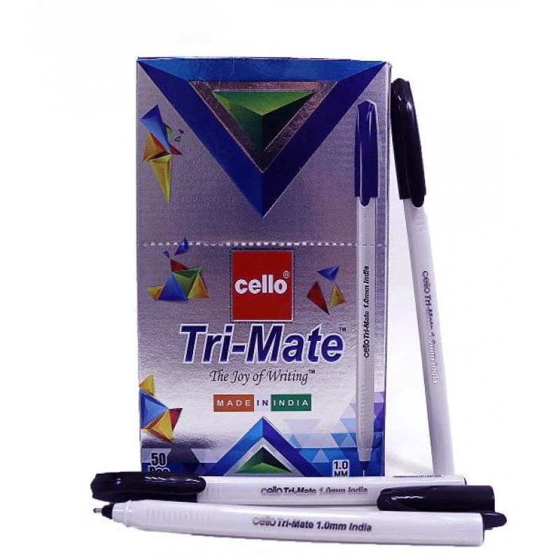 Ручка шариковая CELLO "TRI-Mate" 1 мм, черная