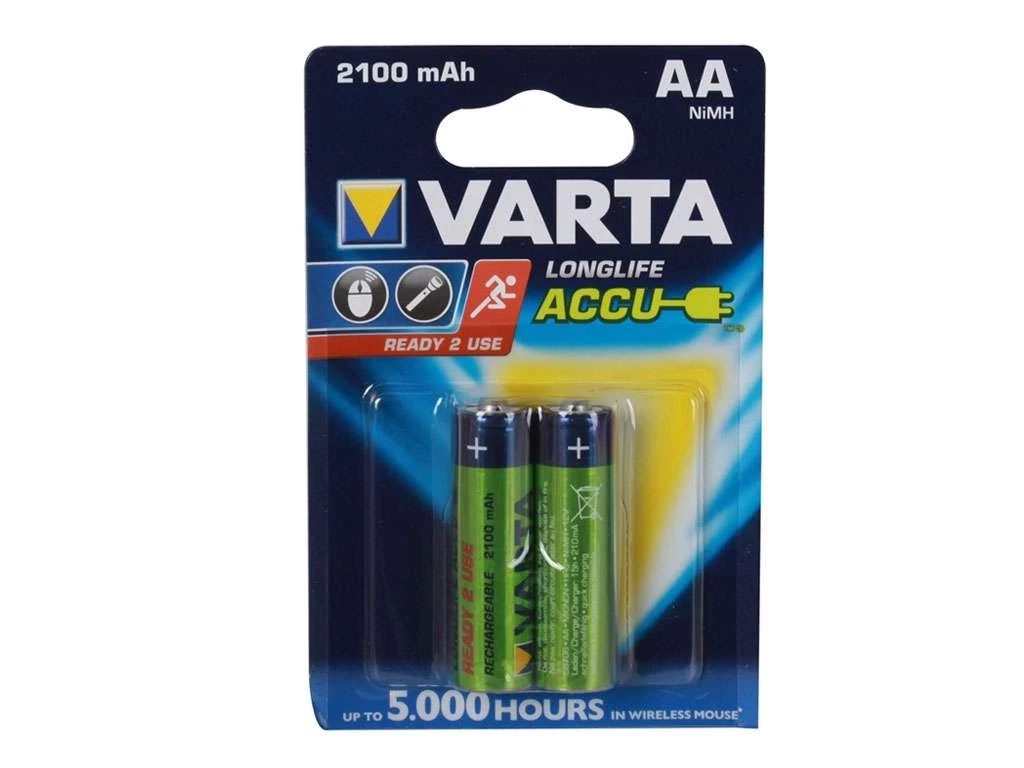Аккумулятор Varta АА (пальчиковые) 2100 mAh (2 шт/упак)