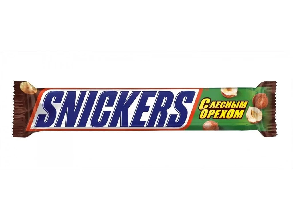 Шоколадный батончик "Snickers"Лесной орех, 50,5г