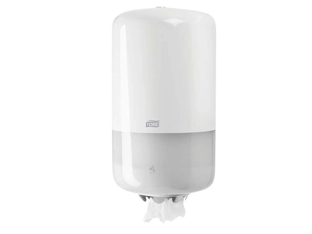 Диспенсер Tork mini, для полотенец с центральной вытяжкой, пластик белый