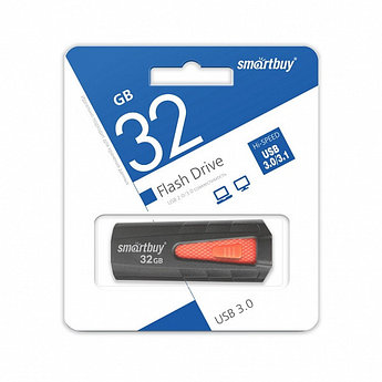 USB 3.0 накопитель Smartbuy 32GB IRON Black/Red