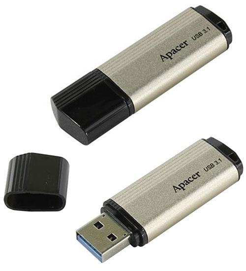 USB flash 64GB Apacer AH353, AP64GAH353C-1, USB 3.1, gold