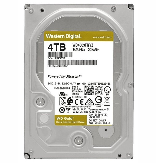 Жесткий диск Western Digital WD Gold 4 TB WD4003FRYZ - фото 2 - id-p93091763