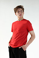 Мақтадан тігілген унисекс (Unisex) футболка. Түсі: Қызыл