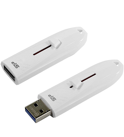 USB flash 32GB Silicon Power, Blaze B25, SP032GBUF3B25V1W, USB 3.1, white