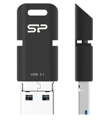 USB flash 32GB Silicon Power, Mobile C50, SP32GBUC3C50V1K, USB3.1 + Type-C + microUSB (Android/OTG)