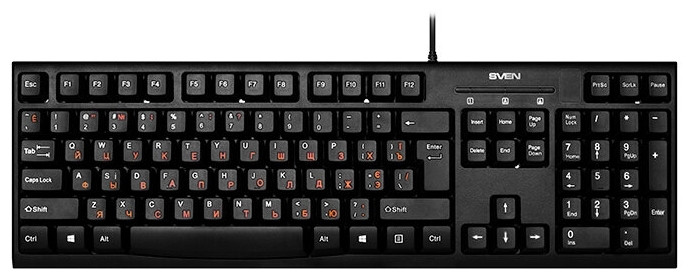 Клавиатура Sven KB-S300, USB черный