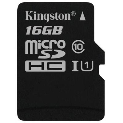 Карта памяти Micro SDHC 16Gb Kingston, Class 10 UHS-I U1