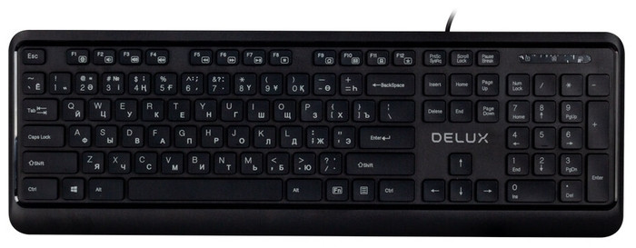 Клавиатура Delux DLK-290UB, USB черный