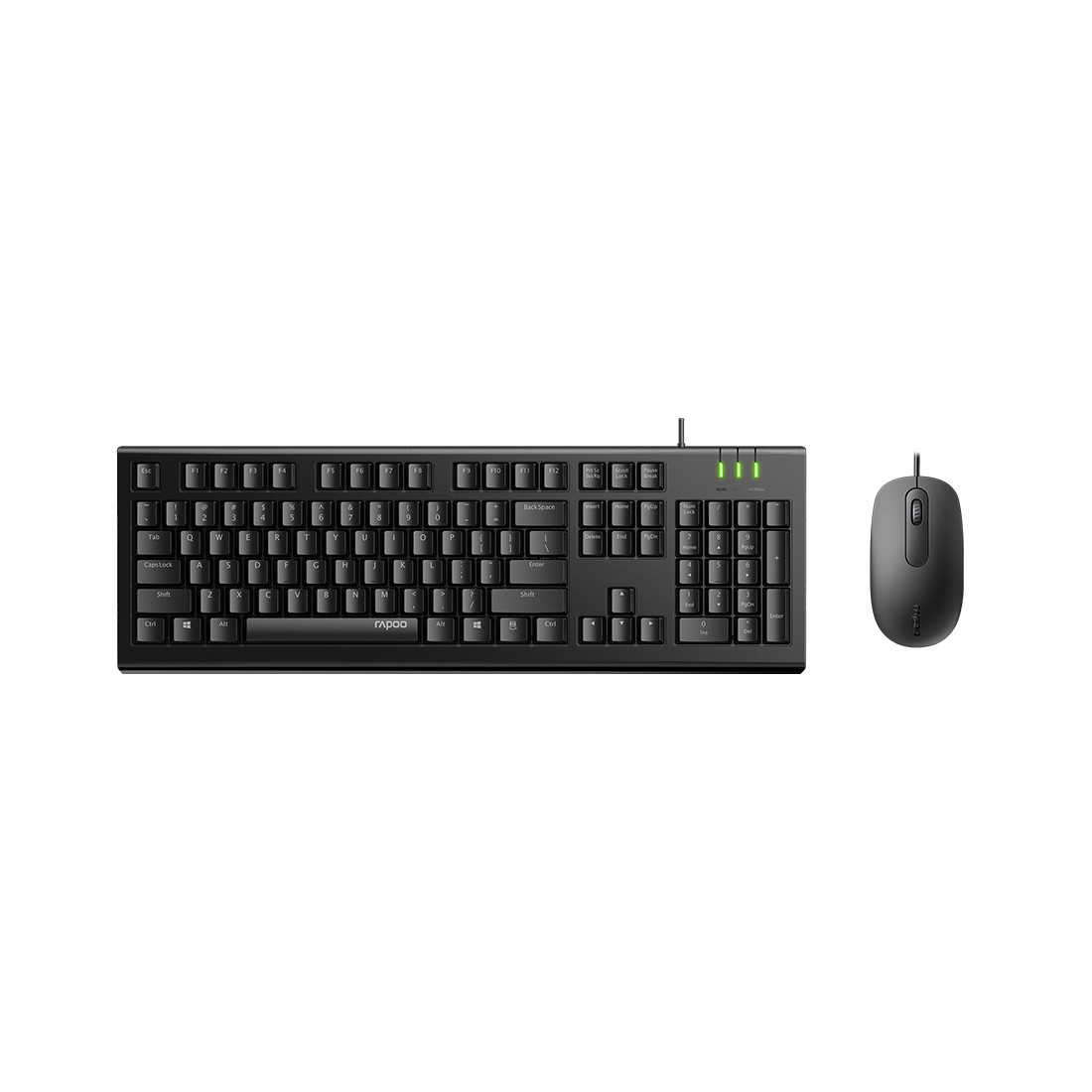 Клавиатура Rapoo X120PRO, USB + мышь, черный - фото 1 - id-p93102037