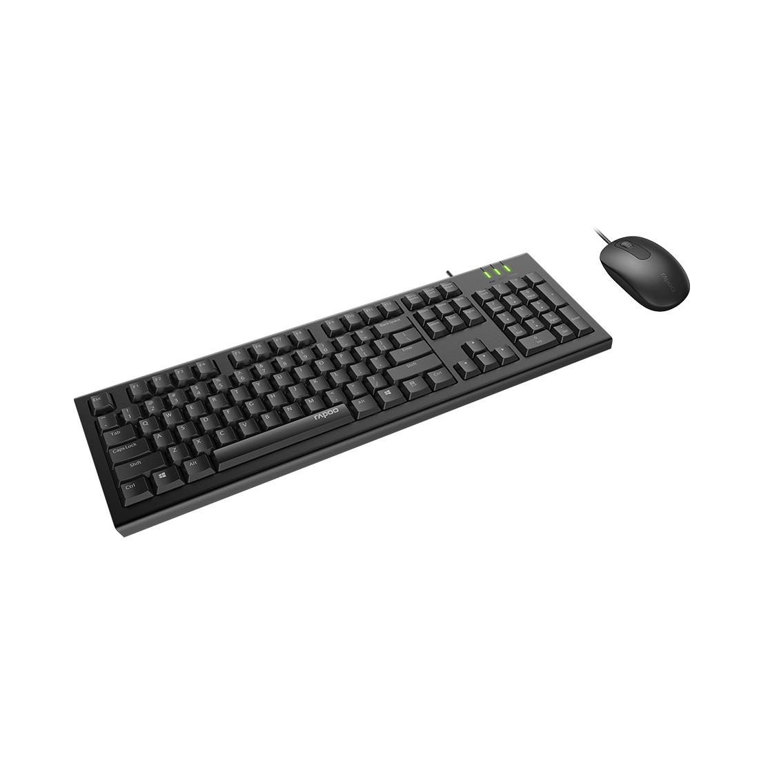 Клавиатура Rapoo X120PRO, USB + мышь, черный - фото 2 - id-p93102037