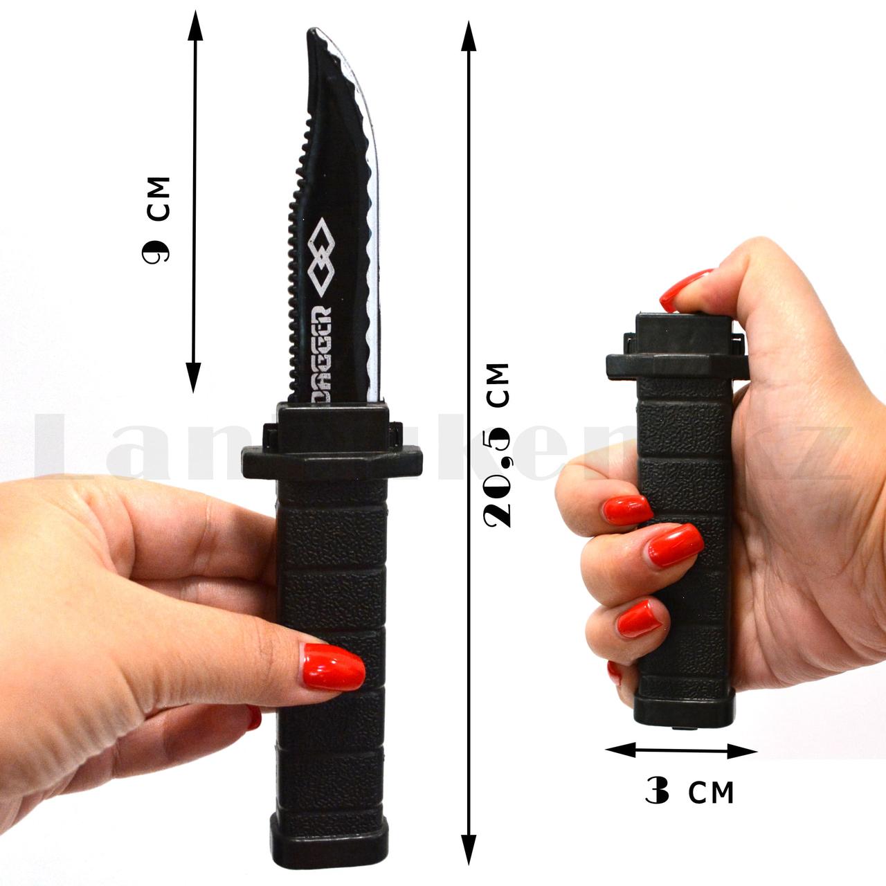 Нож обманка (бутафория) пластиковый Dagger 20 см - фото 1 - id-p93104941